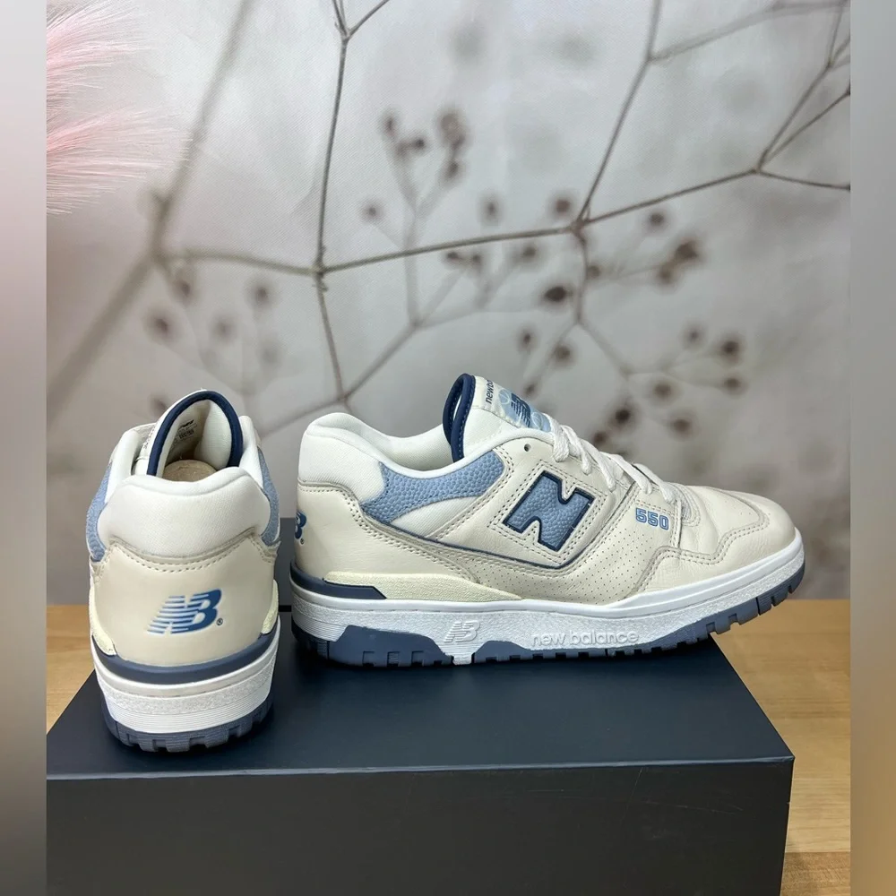 New Balance 550 Vintage Blue Indigo and vintage cream. Men’s Size 7.5 - Picture 9 of 12
